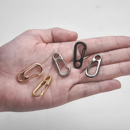 10pcs Mini Carabiner Set Outdoor Rope Clip Camping Paracord Accessories Knapsack Hanging Buckle  Daily DIY Keychain