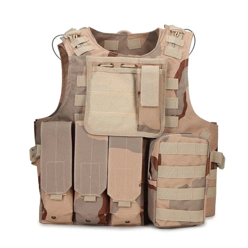 Tactical Vest CS Game Airsoft Assault Molle Vest Equipment Outdoor Clothing Hunting Camouflage Vest Combat Security Waistcoat