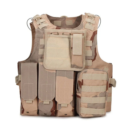 Tactical Vest CS Game Airsoft Assault Molle Vest Equipment Outdoor Clothing Hunting Camouflage Vest Combat Security Waistcoat