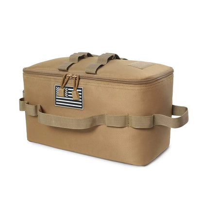 Portable Camping Cookware Storage Bag Detachable Divider Outdoor Picnic Tableware Organizer Bag Large Capacity Travel Kitchen Ge