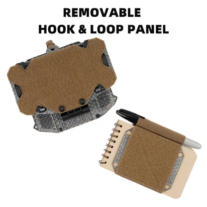 Tactical Concealed Phone Holder with Removable Hook & Loop Panel, Height adjustable Foldable Navigation Board Airsoft