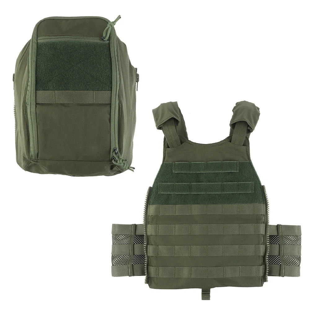 Tactical Hunting Vest Velocity Systems Plate Carrier With Zip-on Hydration Back Panel  Bag MOLLE Scarab Airsoft Militar Gear
