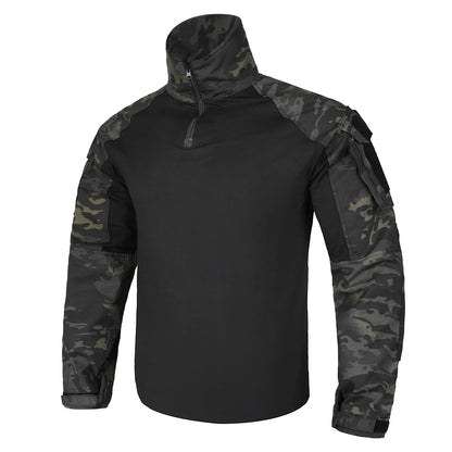 KRYDEX Combat G3 Shirt Tactical Hunting Outdoor Clothes Shirt with Elbow Pads Tiger Stripes Camo Ranger Green Gen3 Shirt