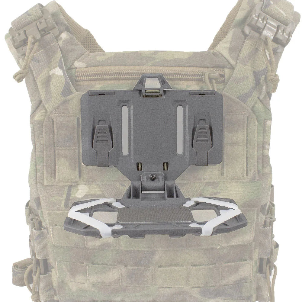 Tactical Vest Chest Phone Maps Navigation Holder Fit for MOLLE Plate Carrier Hunting Vest, Quick-Access Foldable Admin Panel