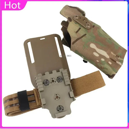 Airsoft Tactical Holster for G17 Gen4 19 with X300 X300U Light Quick Release Pistol Case with Strap Shooting Accessories