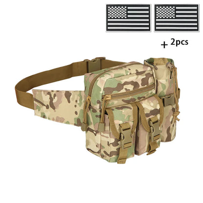 Comes with a multi-functional water bottle bag for practical fishing, hiking, and hunting. Comes with 2 badges as a gift