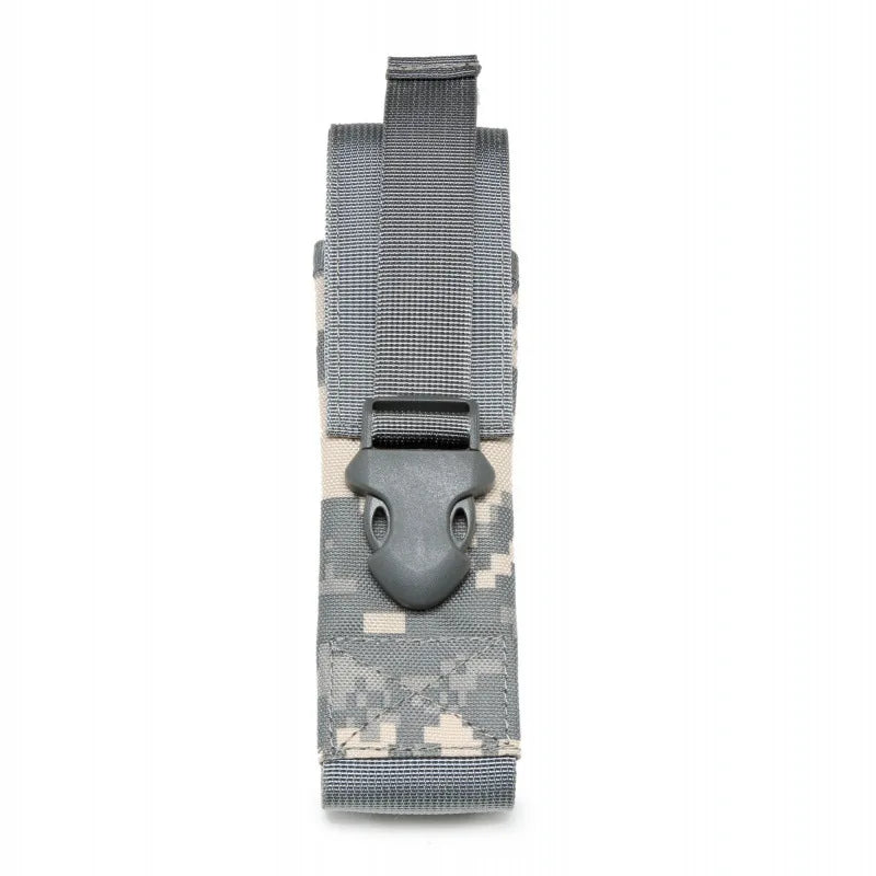 Tactical Molle Flashlight Pouch Torch Holder Case EDC Tool Waist Bag Outdoor Sports Camping Hiking Hunting Light Holster Pouches