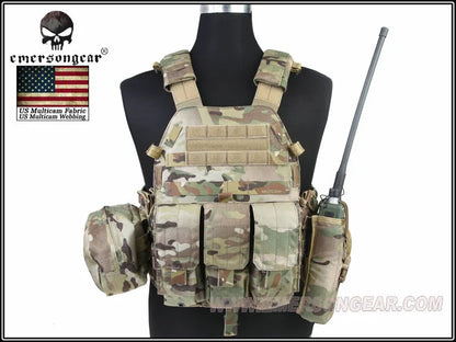 Emersongear For LBT 6094 Style Plate Carrier W/3 Pouches Tactical Vest Protective Gear Body Guard Armor Airsoft Hunting