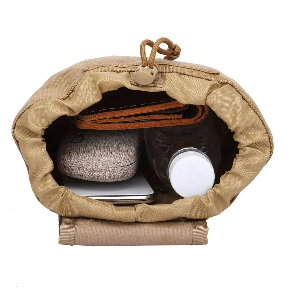 Foldable Molle Magazine Dump Drop Pouch Ammo Mag Holder Folding Outdoor Camping Hiking Hunting Accessories EDC Tool Waist Bag