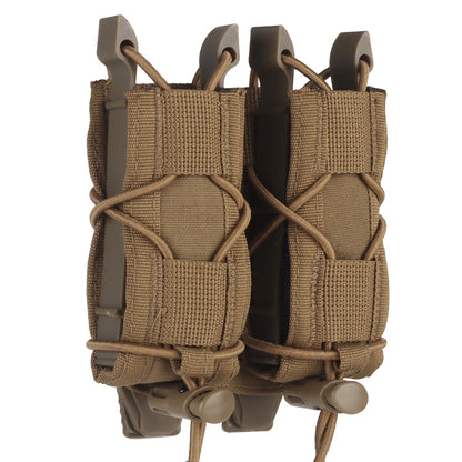 .45 9mm Double Magazine Pouch  for Airsoft AR15 AR10 M4 M16 Tactical Molle Double-Layer Mag Pouches Universal Cartridge Holder