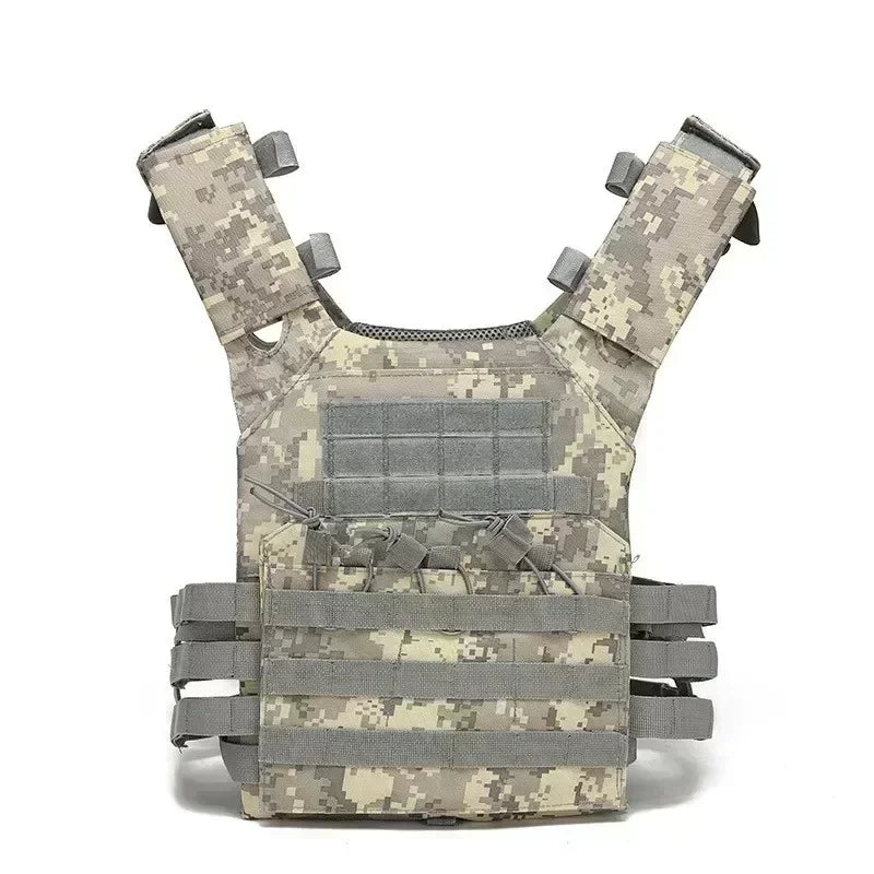 Men's Vest Molle Plate Carrierr Magazine Tactical Vest Train Body Armor Combat Camo CS Hunting Equipment