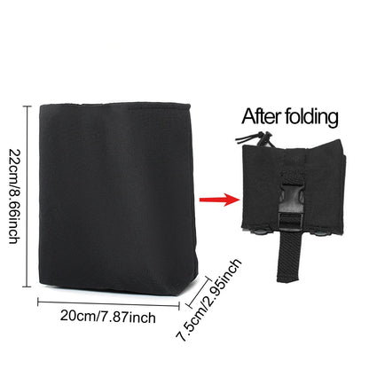 Compact MOLLE Dump Bags Heavy-Duty 600D Nylon Collapsible Pouches Hunting Adjustable Waist Strap Bags Tactical Gear Range
