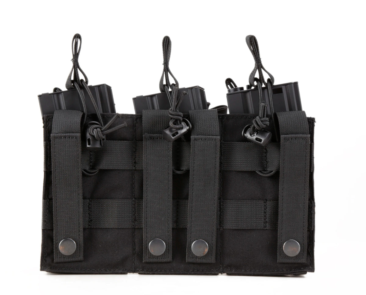 Tactical Mag Holder Triple Mag Pouch Open-Top Mag Pouches Magazine Pouches for M4 M16 AK Molle Backpack Hunting Gear