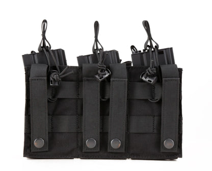 Tactical Mag Holder Triple Mag Pouch Open-Top Mag Pouches Magazine Pouches for M4 M16 AK Molle Backpack Hunting Gear