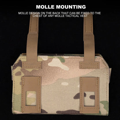 Tactical Admin Phone Pouch MOLLE Militar Hunting Vest Front Panel Map Holder Carrier Bag Utility Outdoor Phone Navigation Board