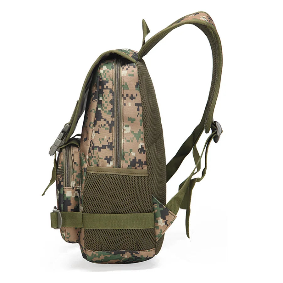 20L mini backpack suitable for outdoor camping and hiking, equipped with multiple compartments and pockets