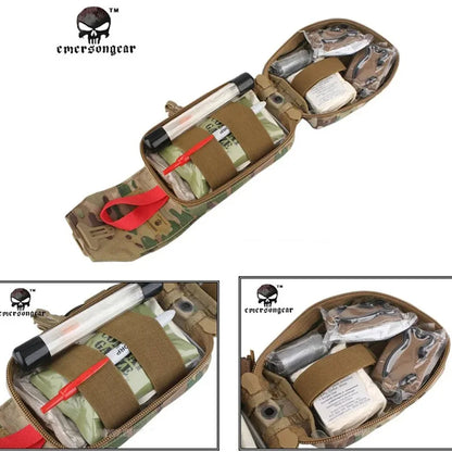 EmersonGear Tactical MOLLE First Aid Kit Pouch Medical Carrier Medical Rip-Away EMT IFAK Survival Bag Molle Tool Pouch