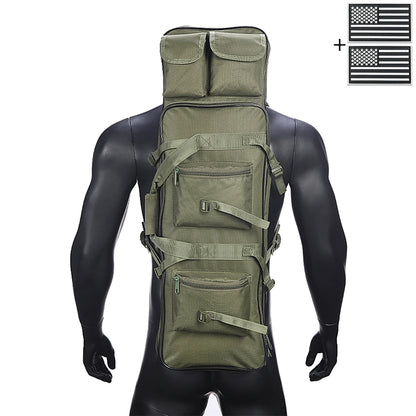 Outdoor hunting long equipment backpack multifunctional storage bag, adjustable shoulder straps, multiple storage pockets