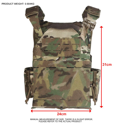 LV120 Tactical Plate Carrier Adjustable Vest Modular MOLLE Armor Carrier Quick Release Hunting Airsoft Training Gear SS Style