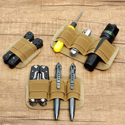 Tactical Hook Loop Panel Pouch EDC Inner Separation Holder Modular Organizer Insert Bag Panel Pen Flashlight Holder Organizer