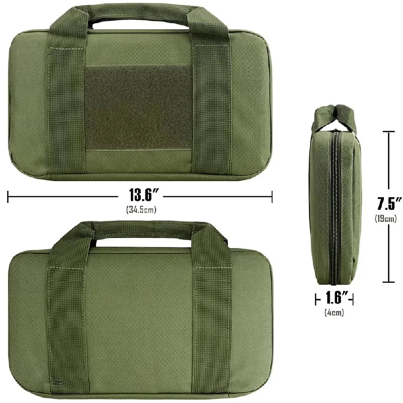 Pistol Bag Concealed Carry Case Soft Padded Handgun Pouch with Magazine Storage Slot Pistol Wallet Hunting Accessories
