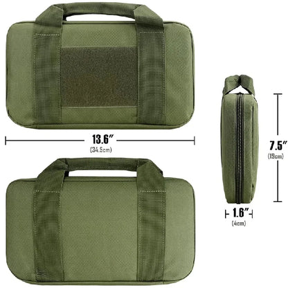 Pistol Bag Concealed Carry Case Soft Padded Handgun Pouch with Magazine Storage Slot Pistol Wallet Hunting Accessories