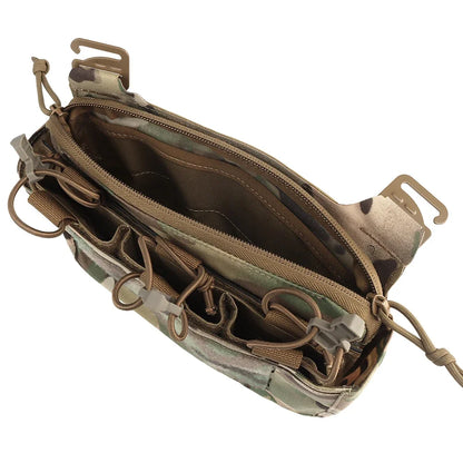 Tactical DOPE Front Flap G-hook Double Stack Abdominal Fanny Pack Triple Magazine Insert Pouch Kangaroo FCPC FCSK Carrier Vest