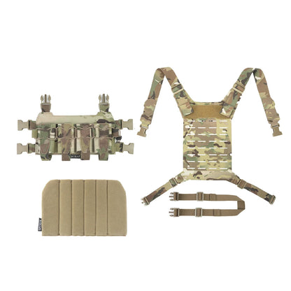 DMGear 9MM Hunting Fan Outdoor Quadruple Multi-function Kit SQB Personality End Camouflage Tactical Chest Hanging