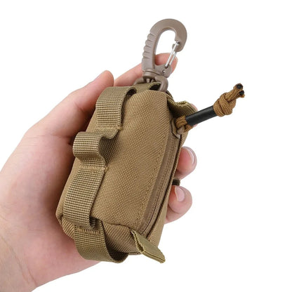 Tactical EDC Pouch Zipper Key Card Holder Pouch Coin Purses Organizer Storage Wallet For Camping Hiking Multi-color Options