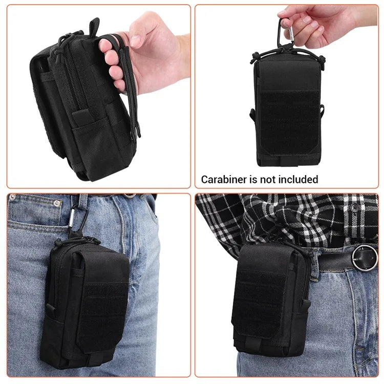 Molle Waist Pouch Outdoor Mobile Phone EDC Tactical Hunting Accessories Bag Vest Pack Cell Phone Working Tools Holder