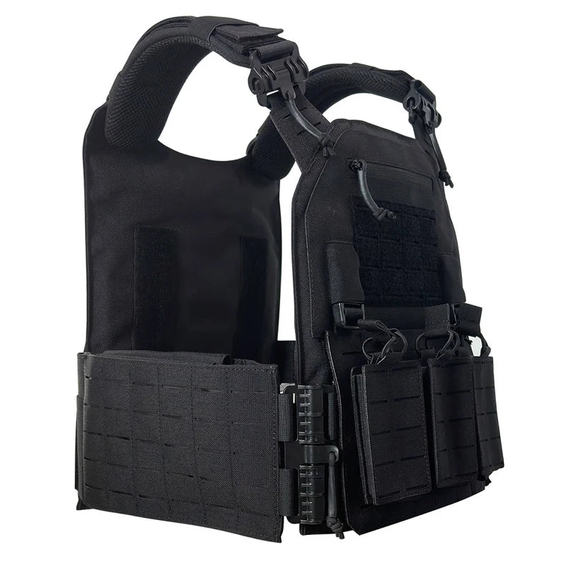 Wear-resistant Quick-Release Laser-Cut MOLLE System Outdoor Hunting Training Tactical Vest Made of Nylon Material