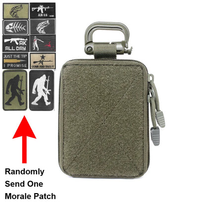 Mini Tactical Molle Utility Pouch Multi-Functional EDC Accessory Bag with Hook-and-Loop for Hunting and Camping