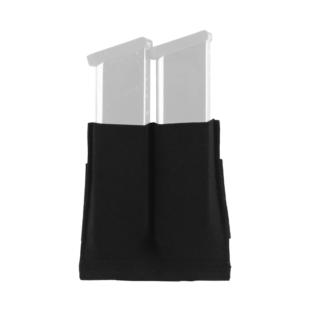 OPHIDIANTAC Lightweight Elastic Double 9MM Mag Pouch Back MOLLE Design for Plate Carrier or Chest Rig
