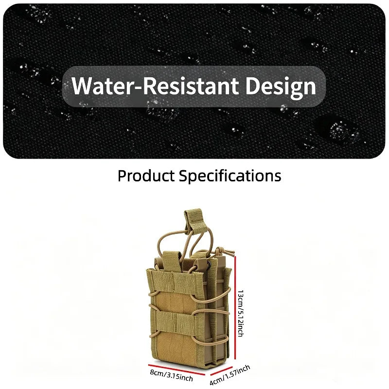Outdoor Tactical Open Top Double MOLLE Camo Nylon Magazine Pouch for Airsoft Paintball Shooting Hunting