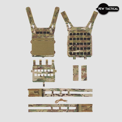 PEW TACTICAL SPC Light Weight PLATE CARRIER AIRLITE Laser Cut Molle Training Vest Airsoft VT08