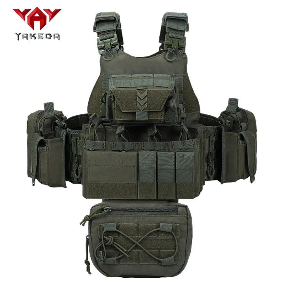 YAKEDA Camouflage Training Vest Outdoor CS Training Vest Multi Functional Vest