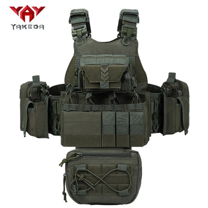 YAKEDA Camouflage Training Vest Outdoor CS Training Vest Multi Functional Vest