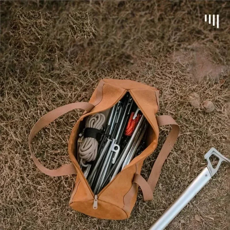 Outdoor storage bag, camping tools, large capacity cylindrical tent, pile bag, lightweight tent, pile nail bag, pile driving bag