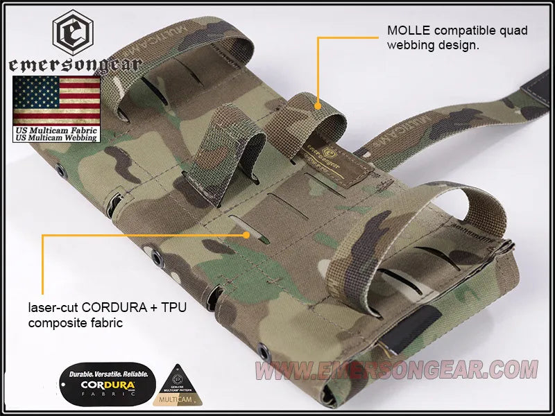 NEW Emersongear LCS Rifle Magazine Pouch Triple For：5.56/7.62mm