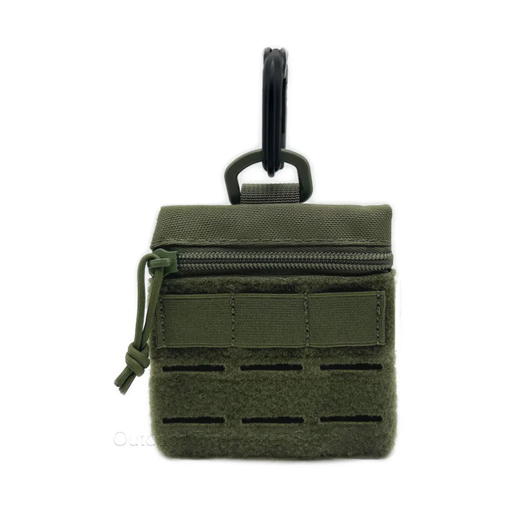Tactical Micro Molle Pouch with Hook and Loop D Buckle Portable Storage Bag Wallet EDC Tools Hunting Vest Bag Accessory Pouch
