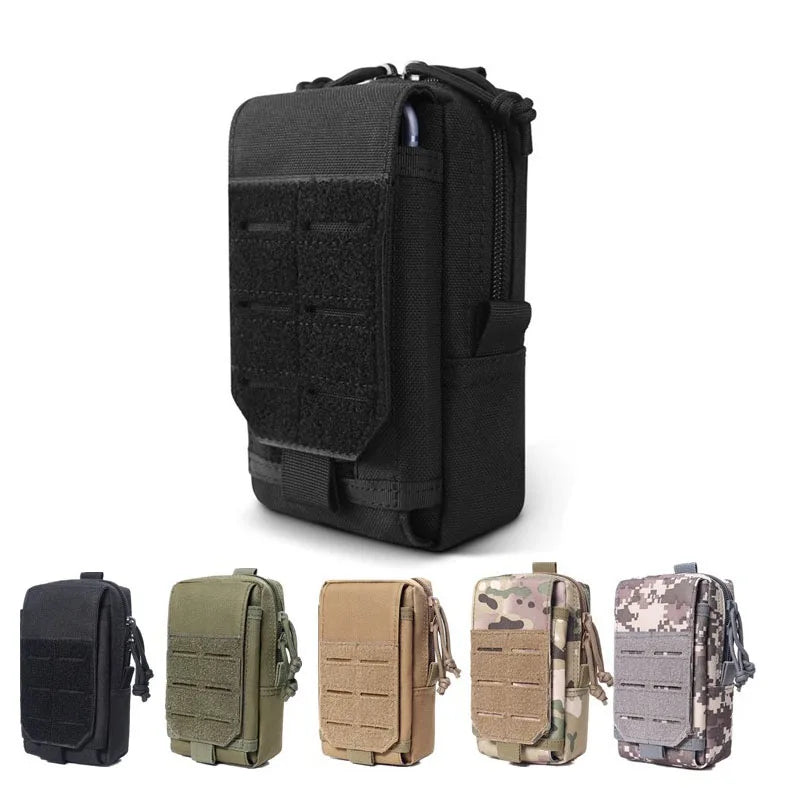 Molle Waist Pouch Outdoor Mobile Phone EDC Tactical Hunting Accessories Bag Vest Pack Cell Phone Working Tools Holder