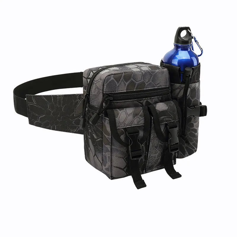 Tactical Waist Belt Bag Nylon Outdoor Fanny Pack Hiking Camping Hunting Water Bottle Holder Phone Pouch Running Sport Waist Pack