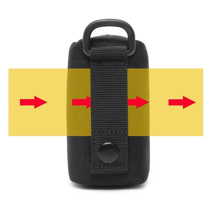 Outdoor  Tactical Mini EDC Zipper Pouch MOLLE Small Portable Nylon Key Coin Purse with D-Ring for Cycling Hunting Hiking Travel