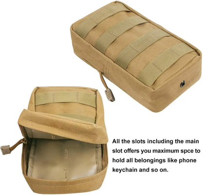 Outdoor Tactical Molle Waist Bag Oxford Storage Fanny Pack for Hunting Backpack Tactical Vest Attachment,EDC Pouch