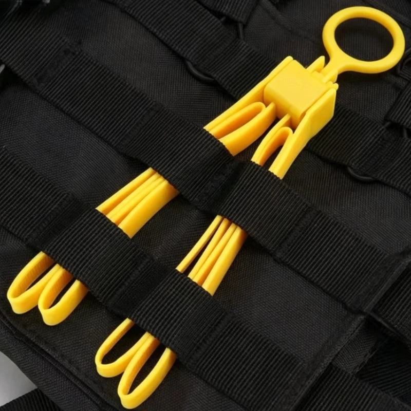 1PC Tactical Plastic Cable Tie Band Handcuffs Cs Sport Decorative Strap Tmc Sport Gear Disposable Cable Tie Yellow Military Gear