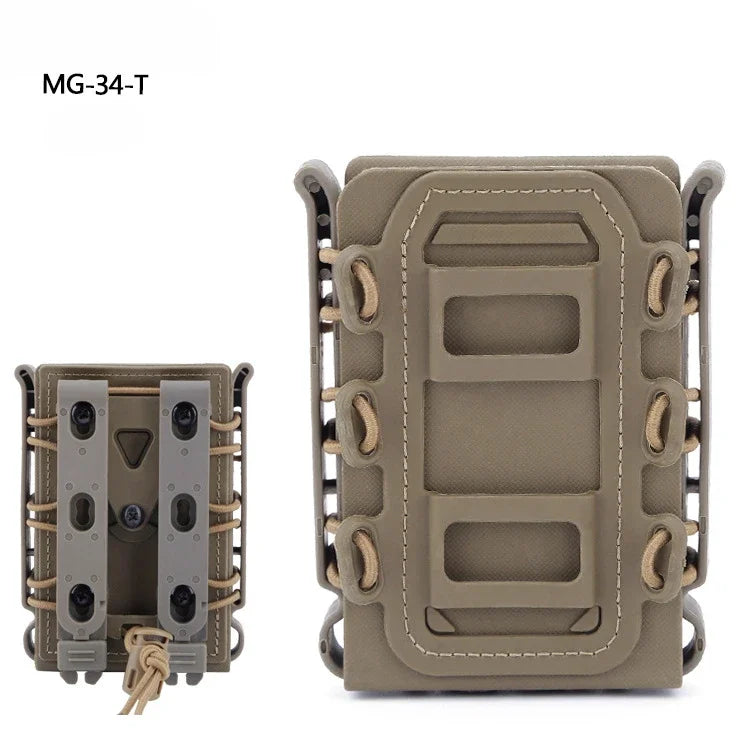 Tactical Magazine Pouch Molle for Ar15 M4 5.56 7.62mm Scorpion Fast Mag Quick Release Mag TPR Holster Adjustable Case Box