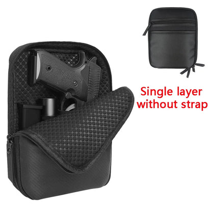 Hunting waist bag hidden portable gun case, outdoor multifunctional storage waist bag, diagonal cross pistol bag