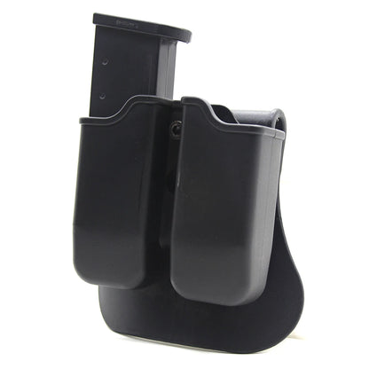 Tactical Pistol Double Magazine Pouch 9mm Mag Holder Carrier for Glock 17 19,Beretta M9 92,9mm .40 Cal airsoft hunting accessory