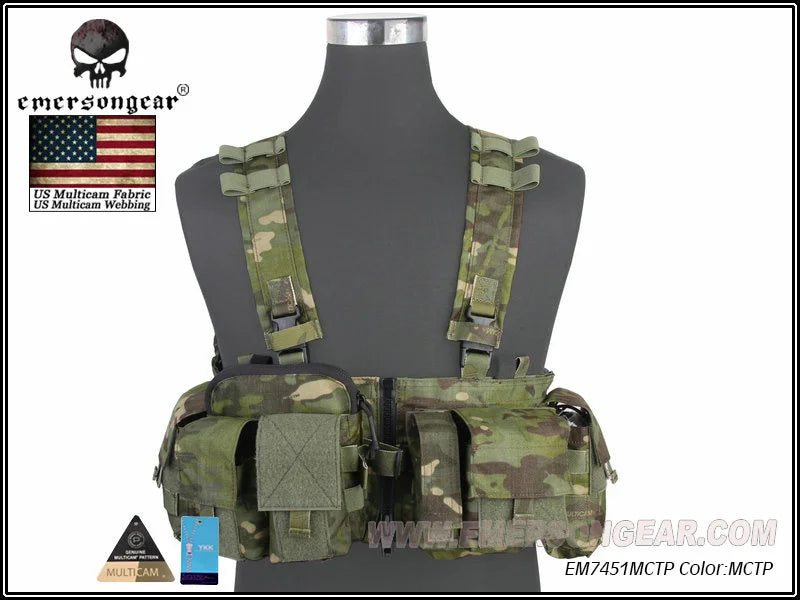 Emerson Tactical MF Style UW Gen V Split Front Chest Rig Lightweight Detachable W Zipper Buckle