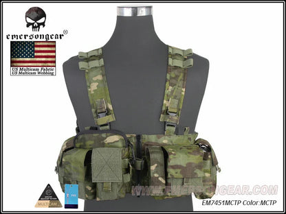 Emerson Tactical MF Style UW Gen V Split Front Chest Rig Lightweight Detachable W Zipper Buckle